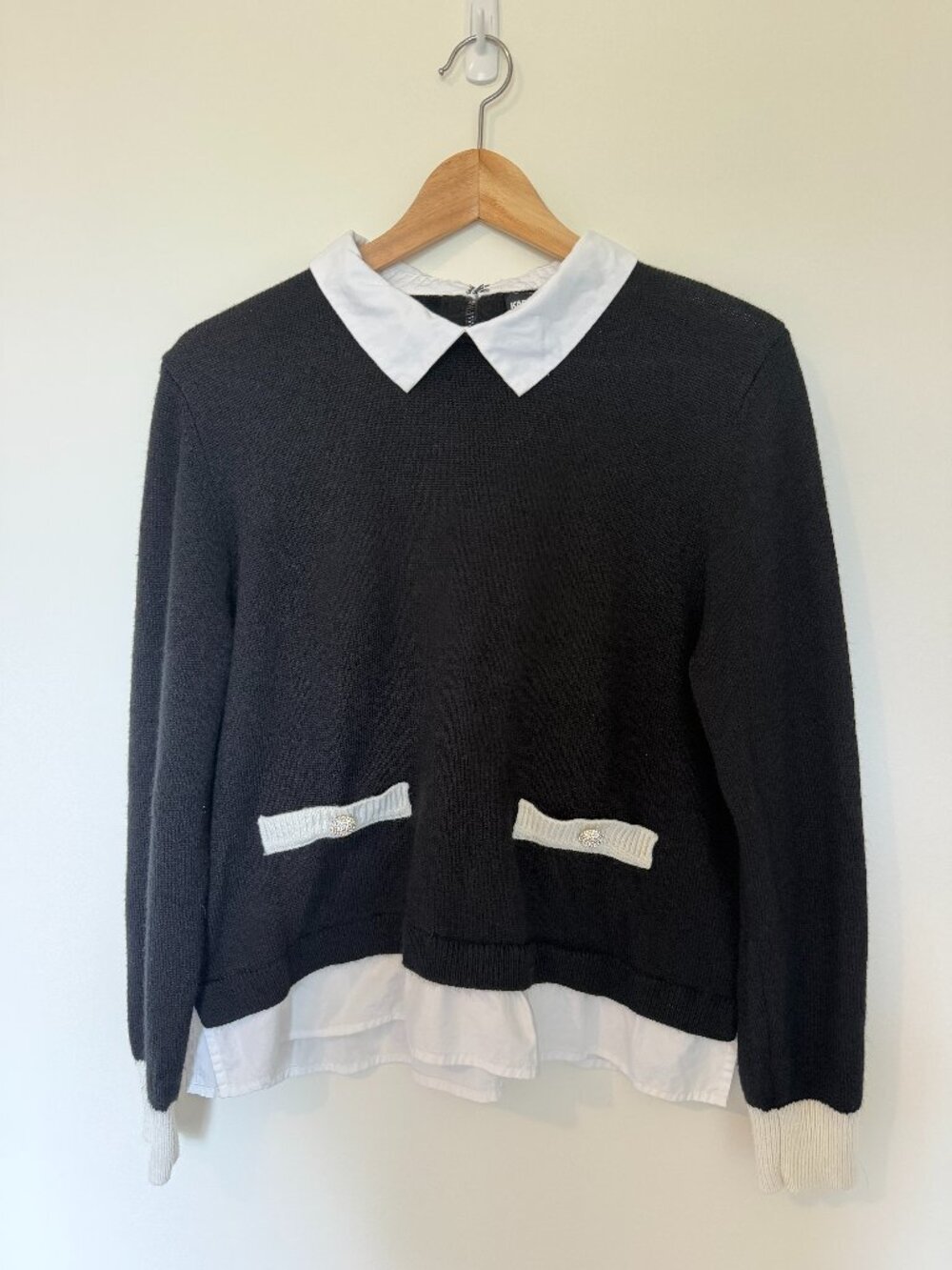 Karl Lagerfeld Paris layered look sweater